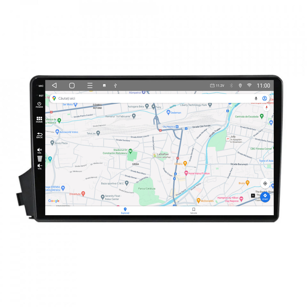 Navigatie HUB64 Ssangyong Actyon-Kyron (2005-2011), 8GB RAM, Android, Octacore, Slot Sim 4G, DSP, GPS, Wi-FI, Carplay, Android Auto, USB, Bluetooth, Waze, Touchscreen, 9 Inch