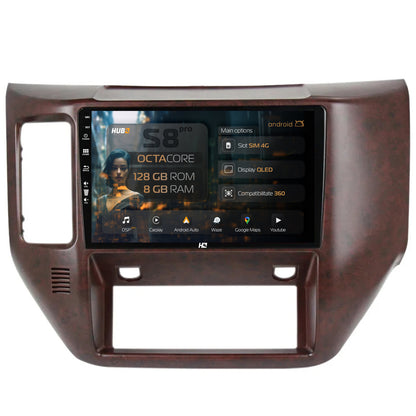 Navigatie HUB64 Nissan Patrol (2004-2012), 8GB RAM, Android, Octacore, Slot Sim 4G, DSP, GPS, Wi-FI, Carplay, Android Auto, USB, Bluetooth, Waze, Touchscreen, 9'' Inch