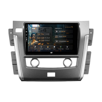 Navigatie HUB64 Nissan Patrol (2010-2020), 4GB RAM, Android, Octacore, Slot Sim 4G, DSP, GPS, Wi-FI, Carplay, Android Auto, USB, Bluetooth, Waze, Touchscreen, 10.1 nch