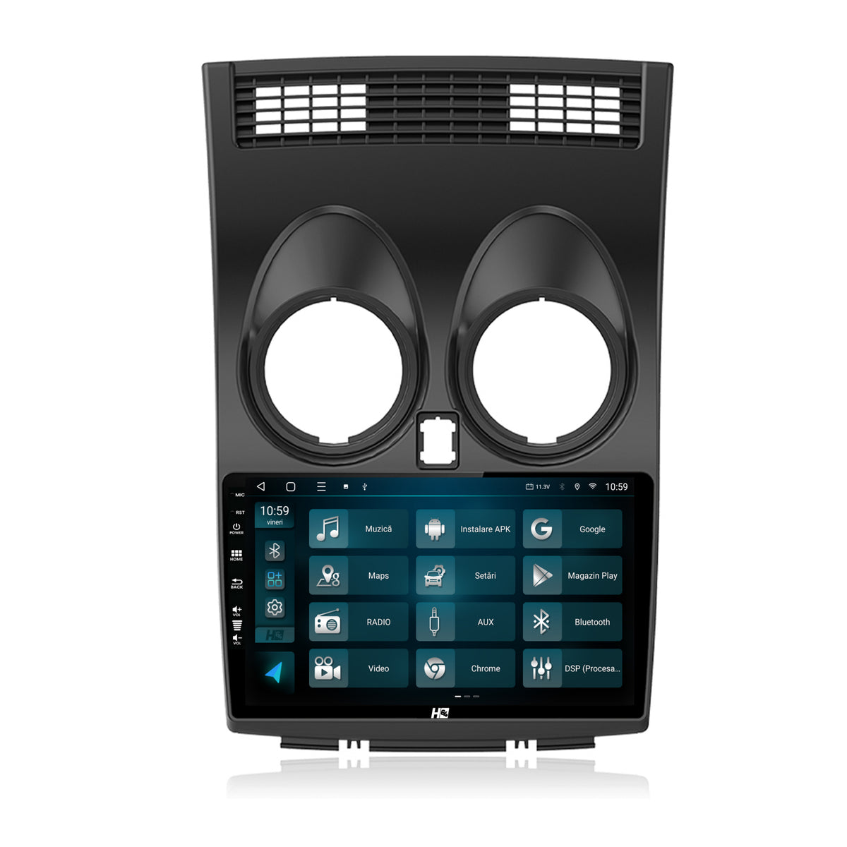 Navigatie HUB64 Nissan Qashqai (2006-2014), 4GB RAM, Android, Octacore, Slot Sim 4G, DSP, GPS, Wi-FI, Carplay, Android Auto, USB, Bluetooth, Waze, Touchscreen, 9 inch