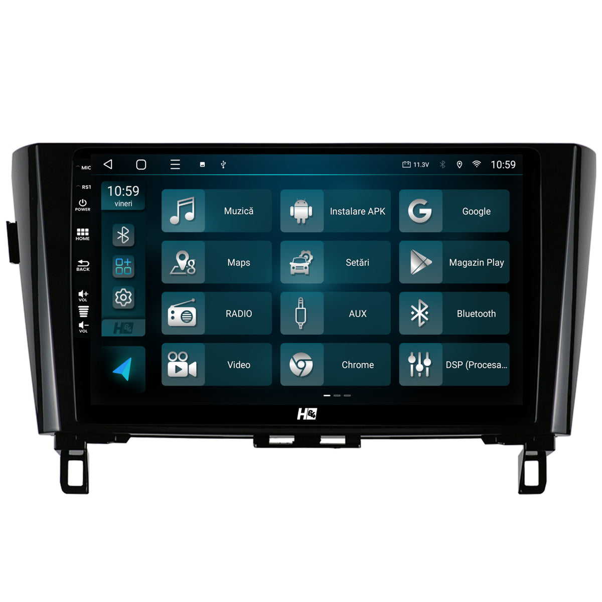 Navigatie HUB64 Nissan Qashqai / X-Trail (2013-2020), 6GB RAM, Android, Octacore, Slot Sim 4G, DSP, GPS, Wi-FI, Carplay, Android Auto, USB, Bluetooth, Waze, Touchscreen, 10.1 Inch