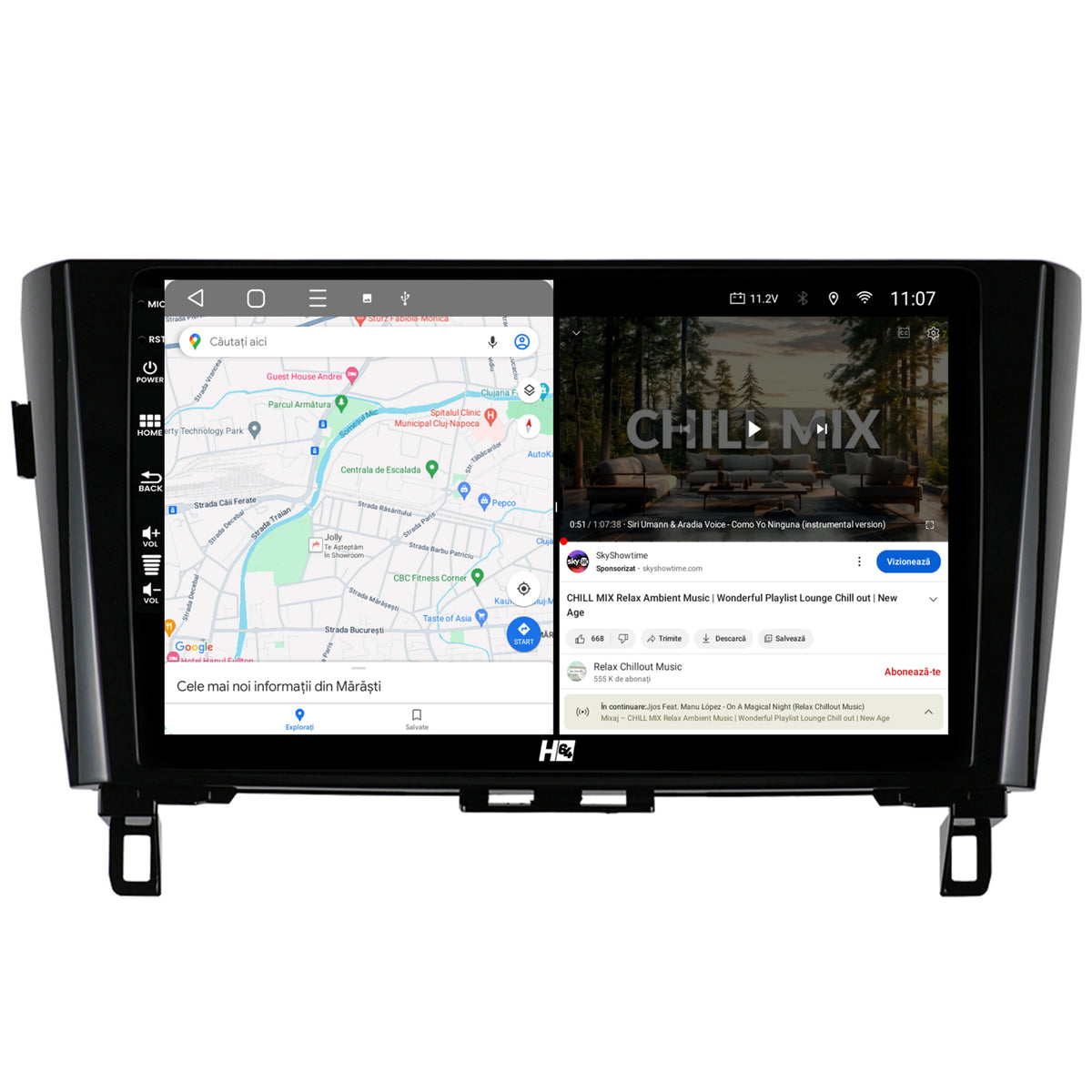 Navigatie HUB64 Nissan Qashqai / X-Trail (2013+), 4GB RAM, Android, Quadcore, DSP, GPS, Wi-FI, Carplay, Android Auto, USB, Bluetooth, Waze, Touchscreen, 10.1 Inch