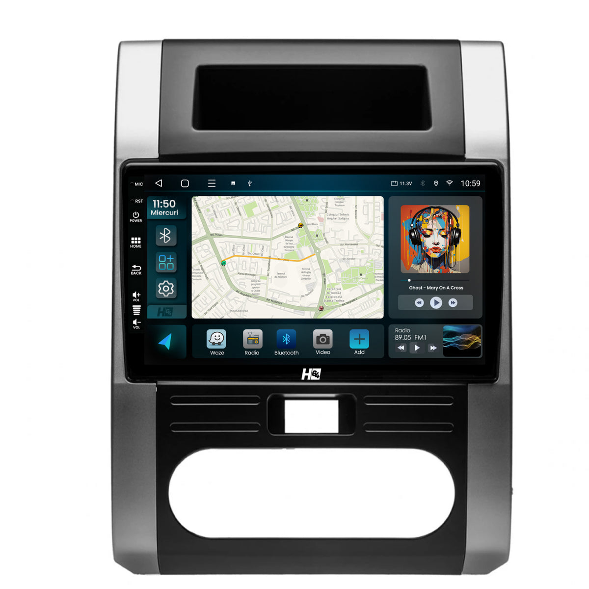 Navigatie HUB64 Nissan X-Trail (2007-2015), 2GB RAM, Android, GPS, Wi-FI, Carplay, Android Auto, USB, Bluetooth, Radio, Waze, Touchscreen, 10.1 inch