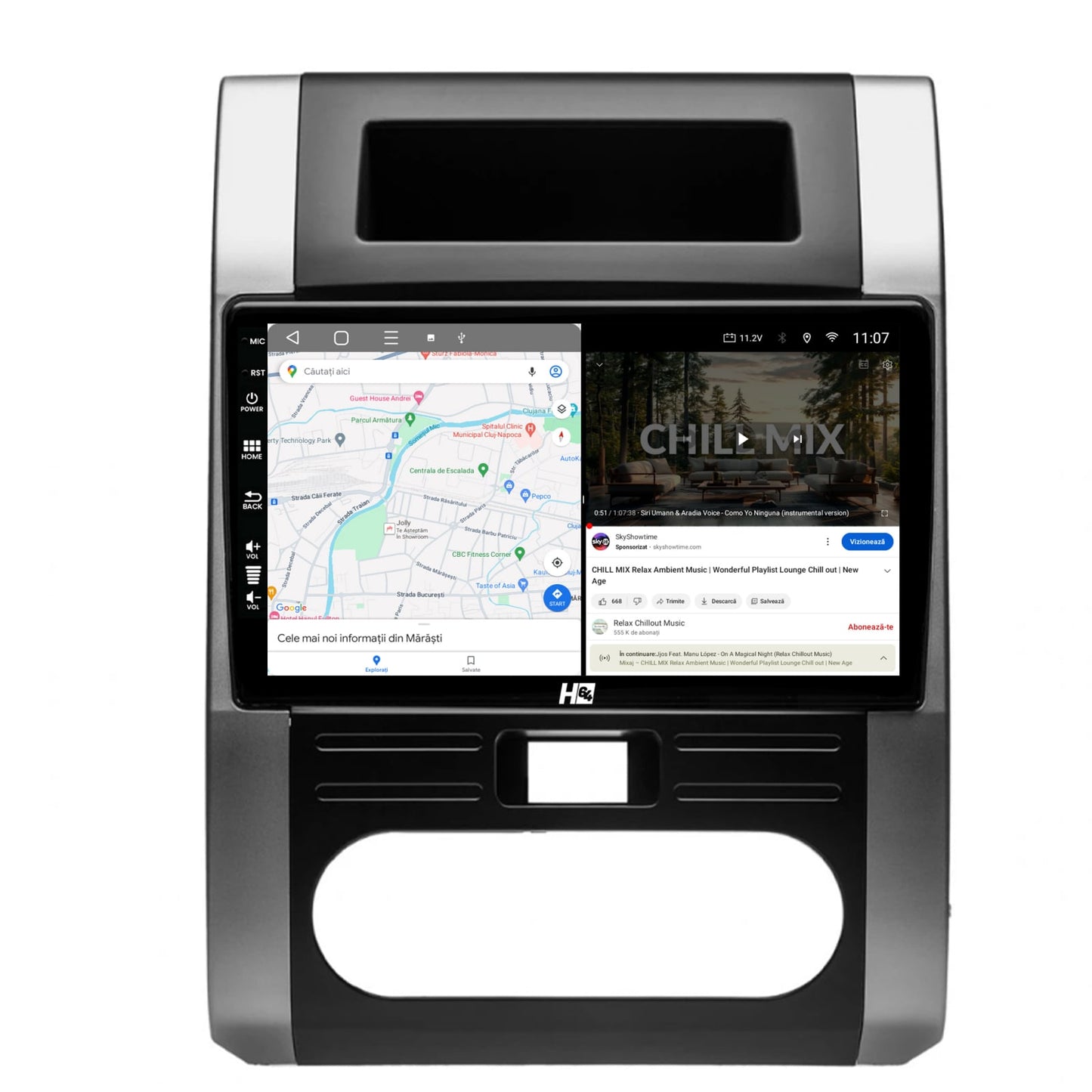 Navigatie HUB64 Nissan X-Trail (2007-2015), 4GB RAM, Android, Quadcore, DSP, GPS, Wi-FI, Carplay, Android Auto, USB, Bluetooth, Waze, Touchscreen, 10.1 Inch