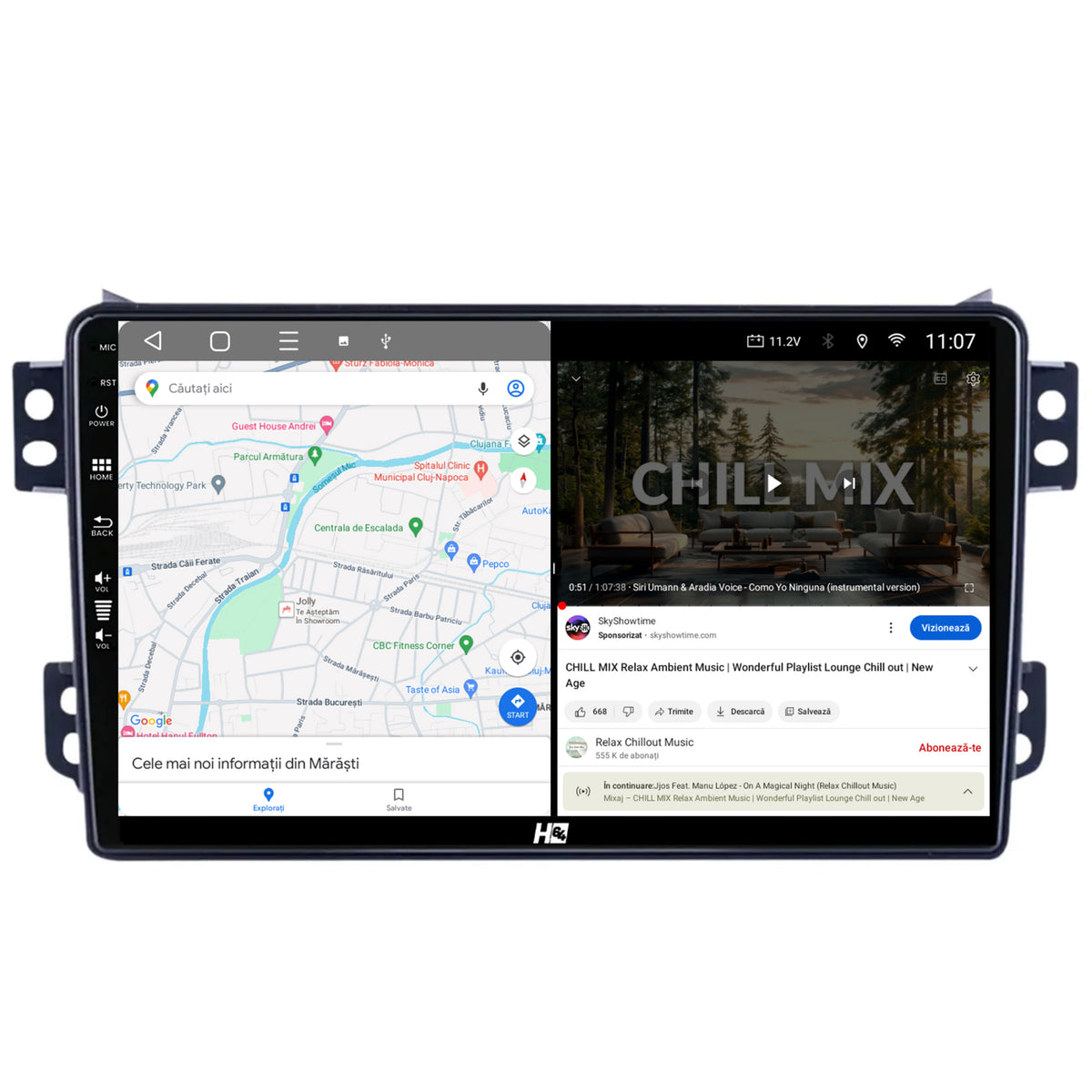 Navigatie HUB64 Opel Agila / Suzuki Splash (2007-2014), 4GB RAM, Android, Quadcore, DSP, GPS, Wi-FI, Carplay, Android Auto, USB, Bluetooth, Waze, Touchscreen, 9 inch
