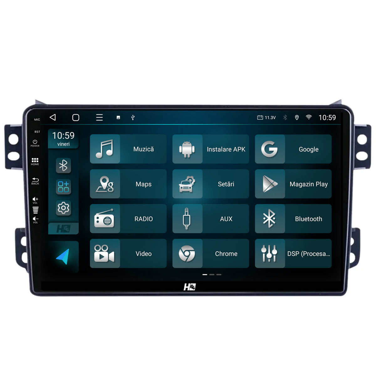 Navigatie HUB64 Opel Agila / Suzuki Splash (2007-2014), 4GB RAM, Android, Quadcore, DSP, GPS, Wi-FI, Carplay, Android Auto, USB, Bluetooth, Waze, Touchscreen, 9 inch