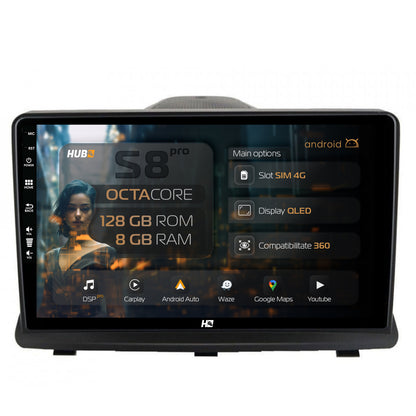 Navigatie HUB64 Opel Antara (2006-2015), 8GB RAM, Android, Octacore, Slot Sim 4G, DSP, GPS, Wi-FI, Carplay, Android Auto, USB, Bluetooth, Waze, Touchscreen, 9 Inch