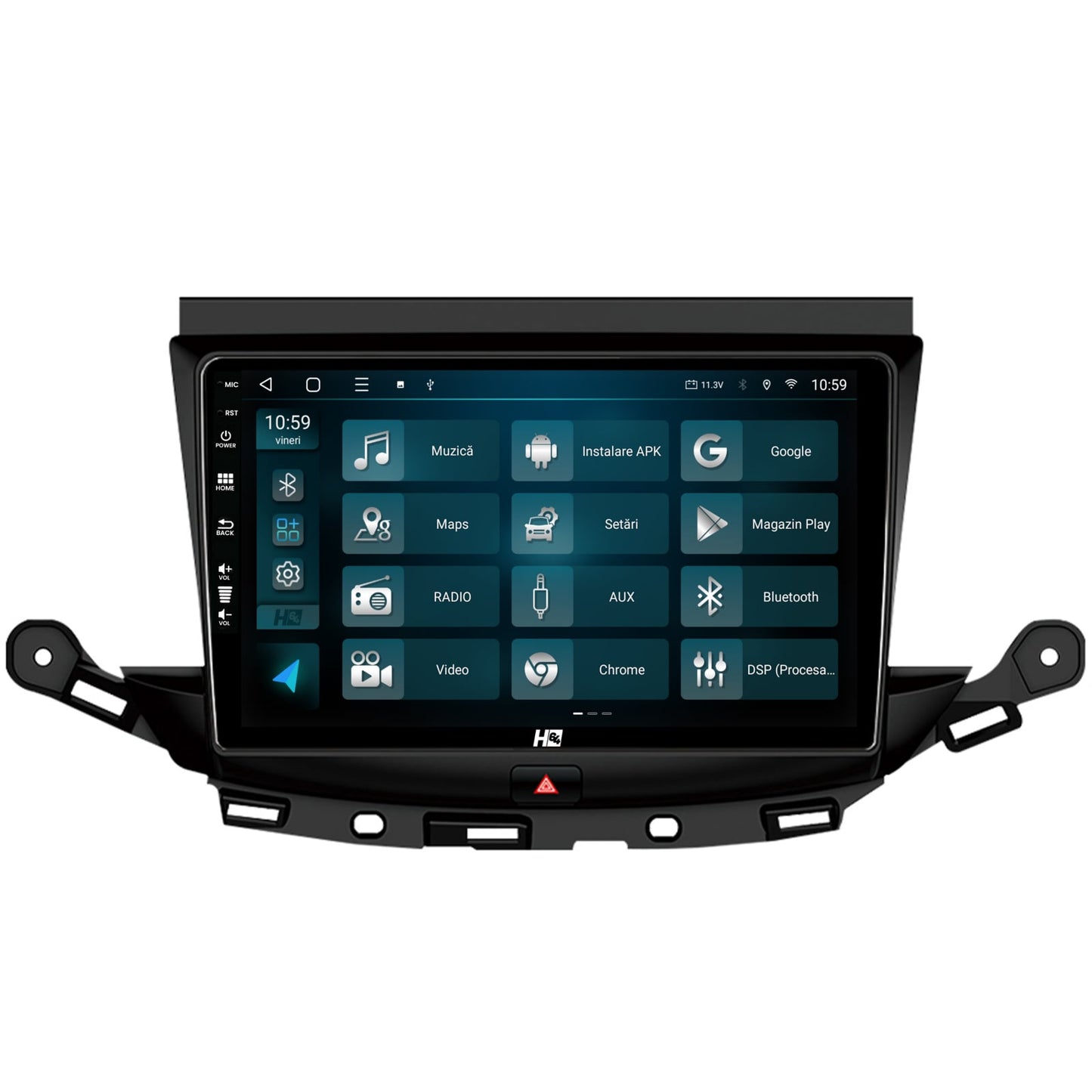 Navigatie HUB64 Opel Astra K, 4GB RAM, Android, Quadcore, DSP, GPS, Wi-FI, Carplay, Android Auto, USB, Bluetooth, Waze, Touchscreen, 9 inch