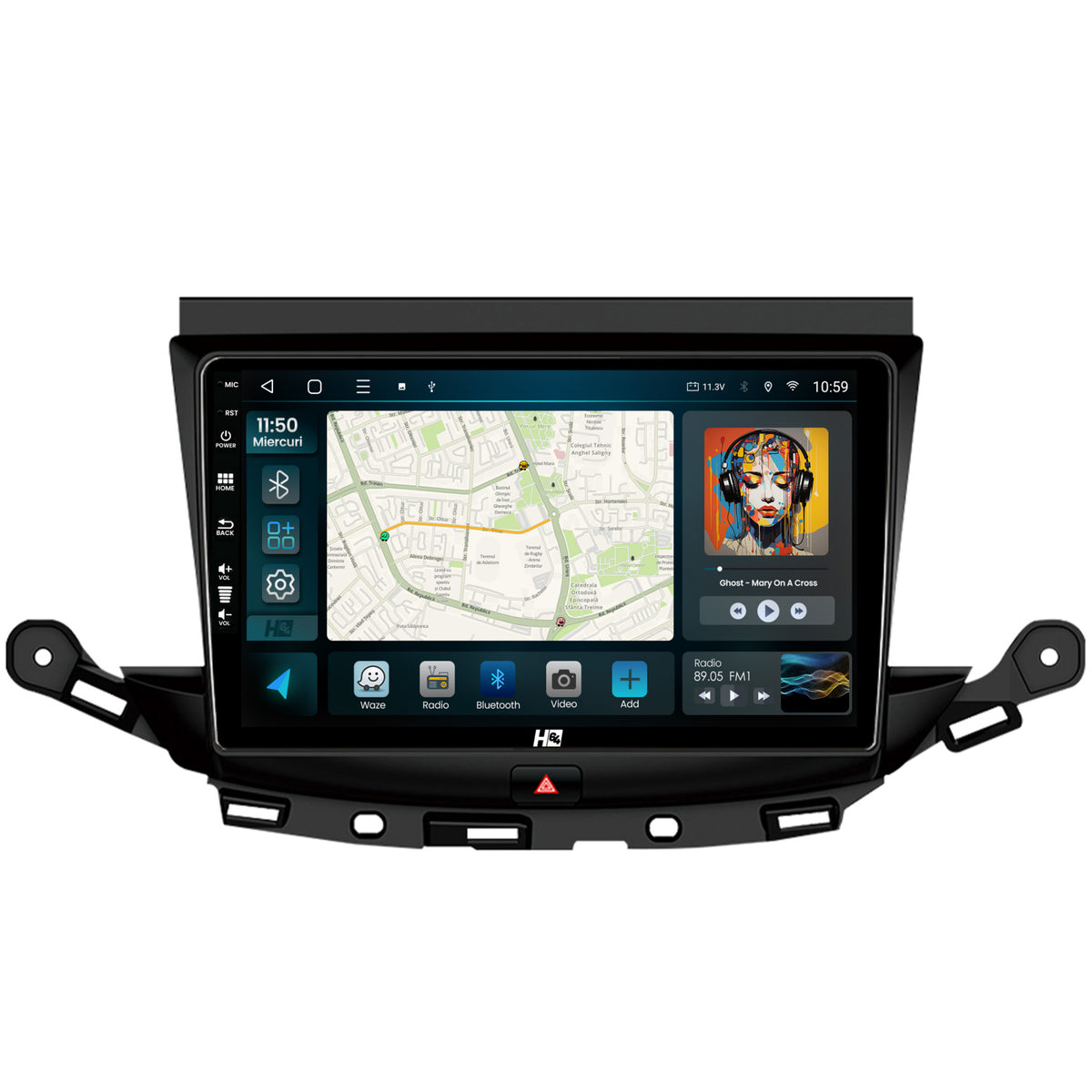 Navigatie HUB64 Opel Astra K, 8GB RAM, Android, Octacore, Slot Sim 4G, DSP, GPS, Wi-FI, Carplay, Android Auto, USB, Bluetooth, Waze, Touchscreen, 9 Inch