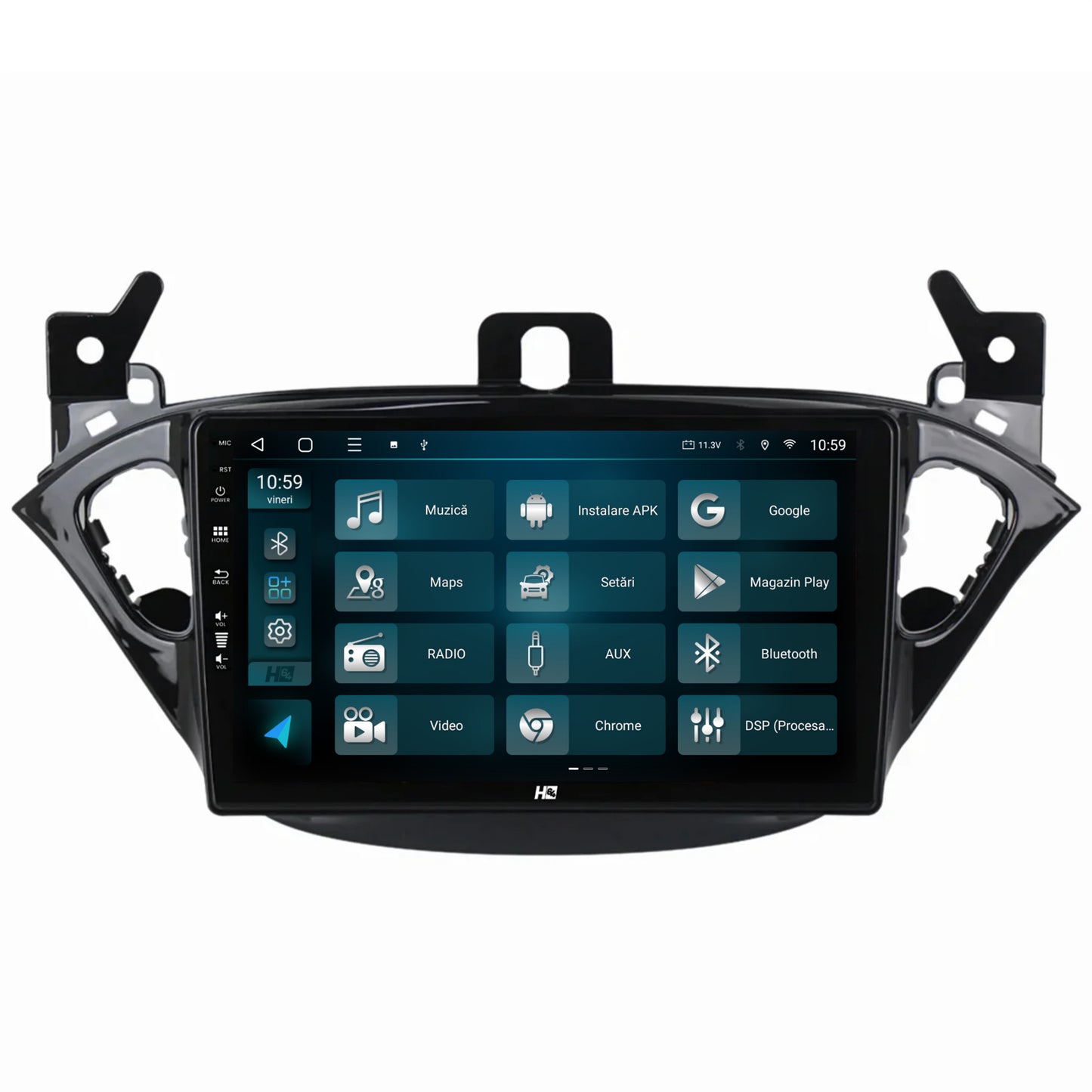 Navigatie HUB64 Opel Corsa E / Adam (2013-2019), 2GB RAM, Android, GPS, Wi-FI, Carplay, Android Auto, USB, Bluetooth, Radio, Waze, Touchscreen, 9 inch