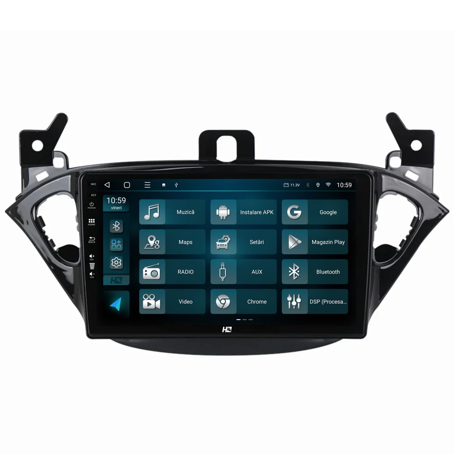 Navigatie HUB64 Opel Corsa E / Adam (2013-2019), 4GB RAM, Android, Octacore, Slot Sim 4G, DSP, GPS, Wi-FI, Carplay, Android Auto, USB, Bluetooth, Waze, Touchscreen, 9 inch