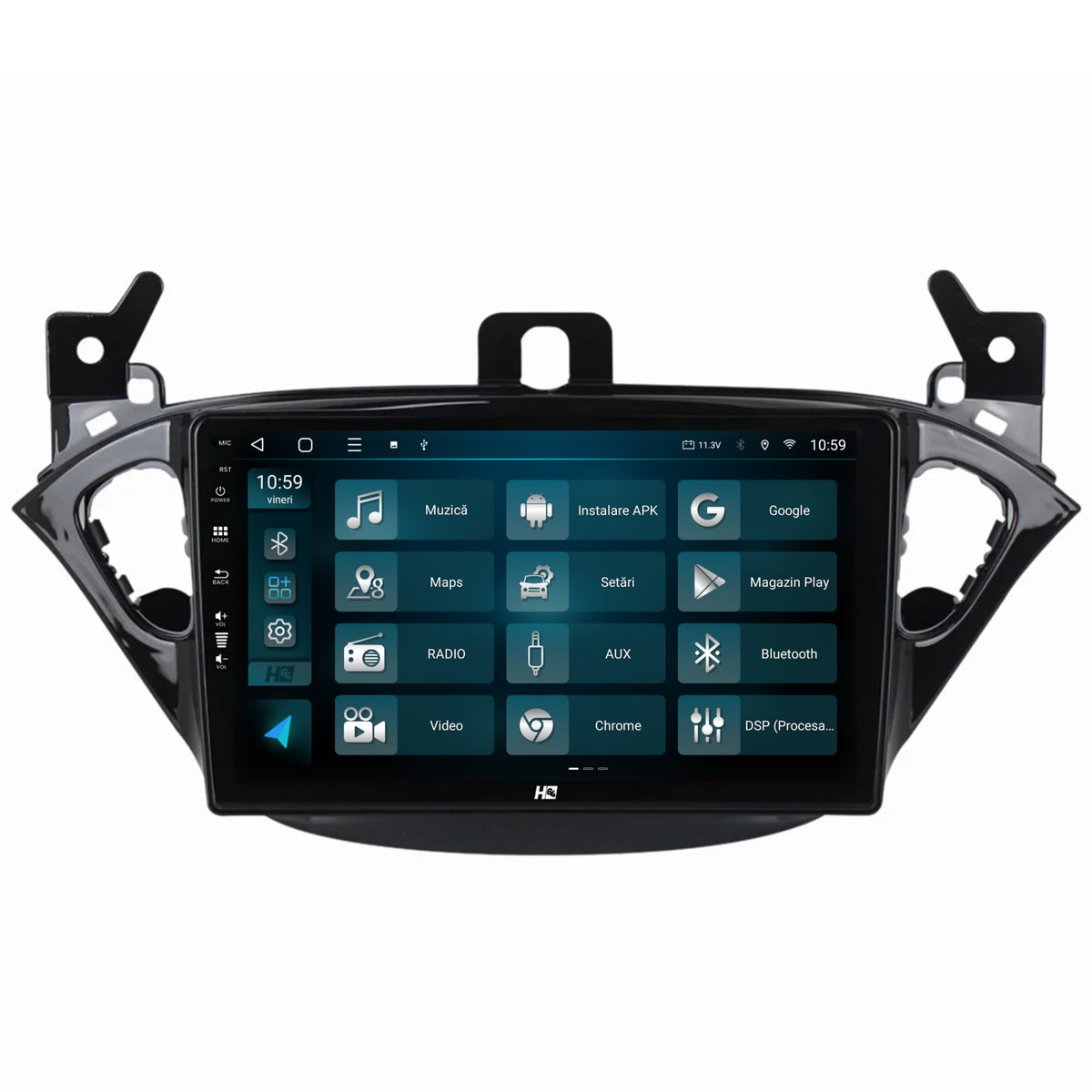 Navigatie HUB64 Opel Corsa E / Adam (2013-2019), 6GB RAM, Android, Octacore, Slot Sim 4G, DSP, GPS, Wi-FI, Carplay, Android Auto, USB, Bluetooth, Waze, Touchscreen, 9 Inch