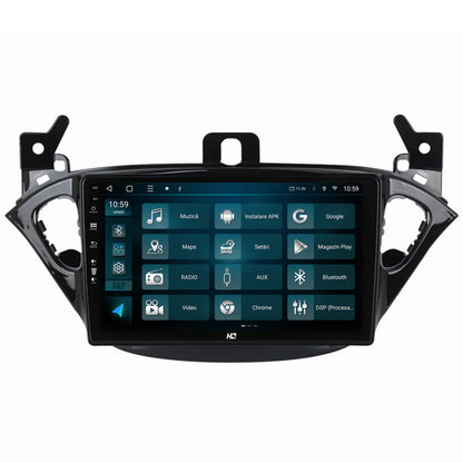 Navigatie HUB64 Opel Corsa E / Adam (2013-2019), 8GB RAM, Android, Octacore, Slot Sim 4G, DSP, GPS, Wi-FI, Carplay, Android Auto, USB, Bluetooth, Waze, Touchscreen, 9 Inch