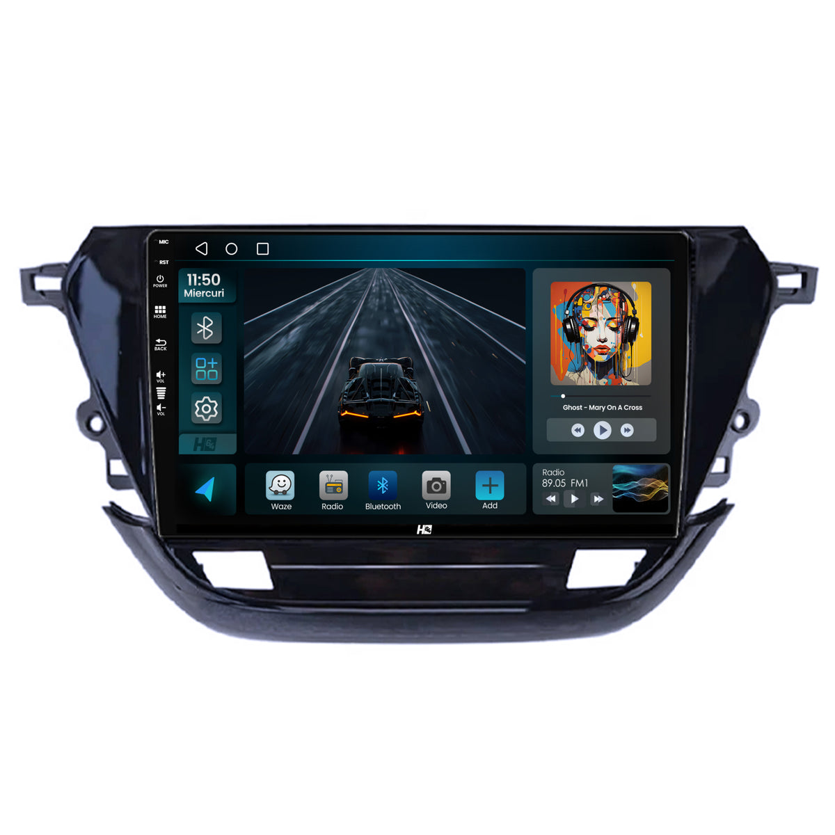 Navigatie HUB64 Opel Corsa F (2019+), 2GB RAM, Android, GPS, Wi-FI, Carplay, Android Auto, USB, Bluetooth, Radio, Waze, Touchscreen, 9 inch