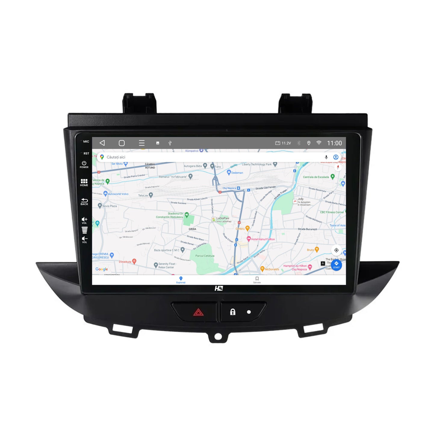Navigatie HUB64 Opel Grandland X / Opel Crossland X (2017-2021), 4GB RAM, Android, Quadcore, DSP, GPS, Wi-FI, Carplay, Android Auto, USB, Bluetooth, Waze, Touchscreen, 9 Inch