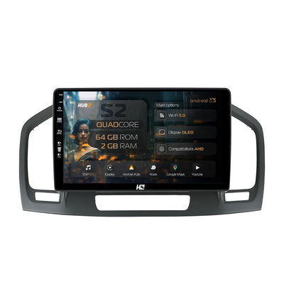 Navigatie HUB64 Opel Insignia (2008-2013), 2GB RAM, Android, GPS, Wi-FI, Carplay, Android Auto, USB, Bluetooth, Radio, Waze, Touchscreen, 9 inch