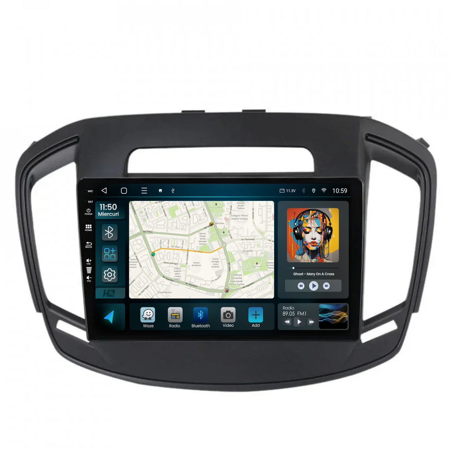 Navigatie HUB64 Opel Insignia (2014-2016), 6GB RAM, Android, Octacore, Slot Sim 4G, DSP, GPS, Wi-FI, Carplay, Android Auto, USB, Bluetooth, Waze, Touchscreen, 9 Inch
