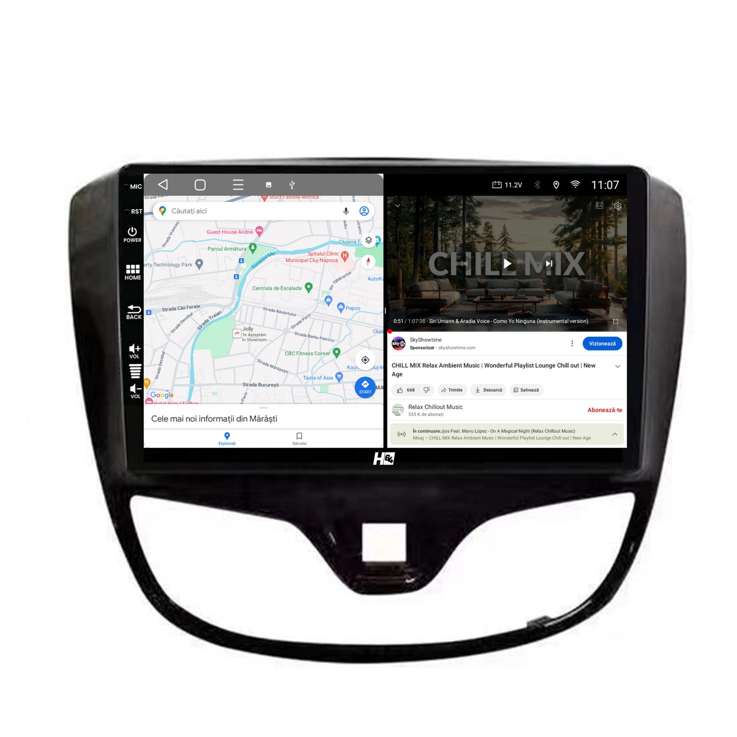 Navigatie HUB64 Opel Karl (2015-2019), 8GB RAM, Android, Octacore, Slot Sim 4G, DSP, GPS, Wi-FI, Carplay, Android Auto, USB, Bluetooth, Waze, Touchscreen, 9 Inch
