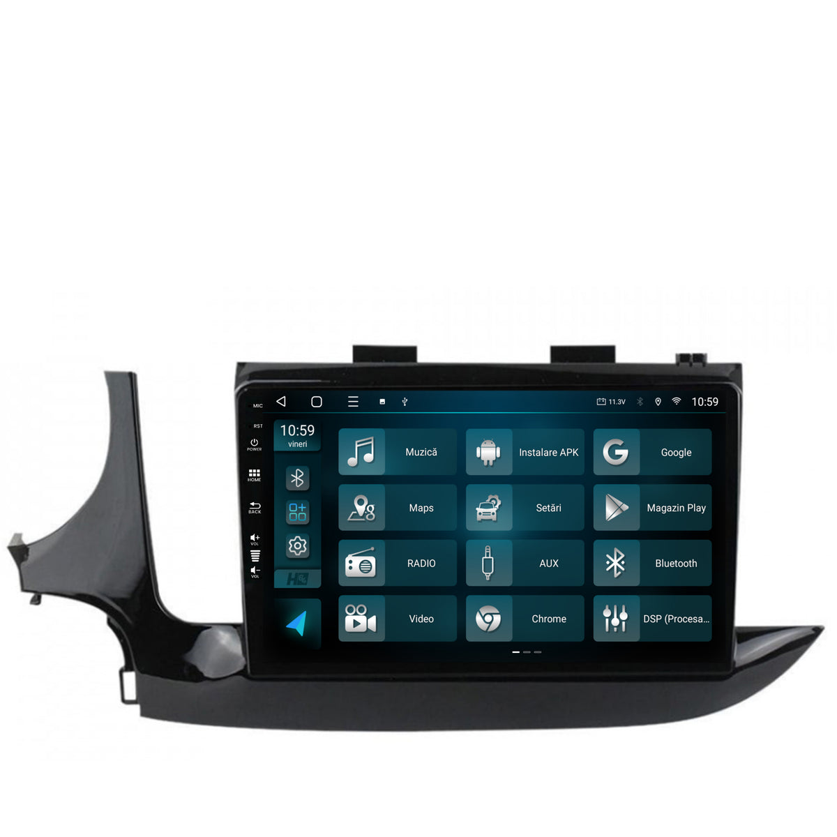 Navigatie HUB64 Opel Mokka (2016-Prezent), 4GB RAM, Android, Quadcore, DSP, GPS, Wi-FI, Carplay, Android Auto, USB, Bluetooth, Waze, Touchscreen, 9 inch