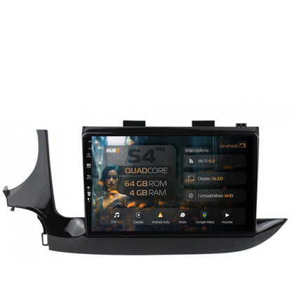 Navigatie HUB64 Opel Mokka (2016-Prezent), 4GB RAM, Android, Quadcore, DSP, GPS, Wi-FI, Carplay, Android Auto, USB, Bluetooth, Waze, Touchscreen, 9 inch