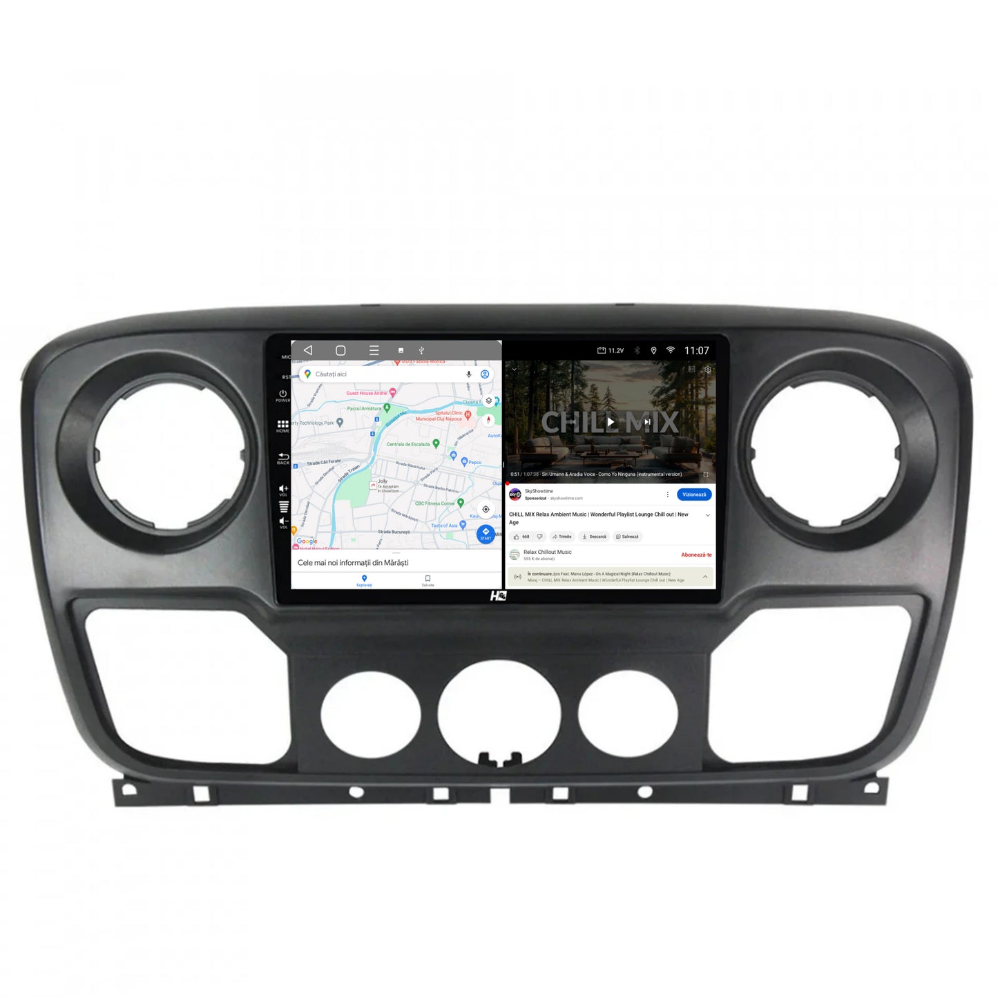 Navigatie HUB64 Opel Movano / Renault Master / Nissan NV400 (2011-2019), 2GB RAM, Android, GPS, Wi-FI, Carplay, Android Auto, USB, Bluetooth, Radio, Waze, Touchscreen, 10.1 inch