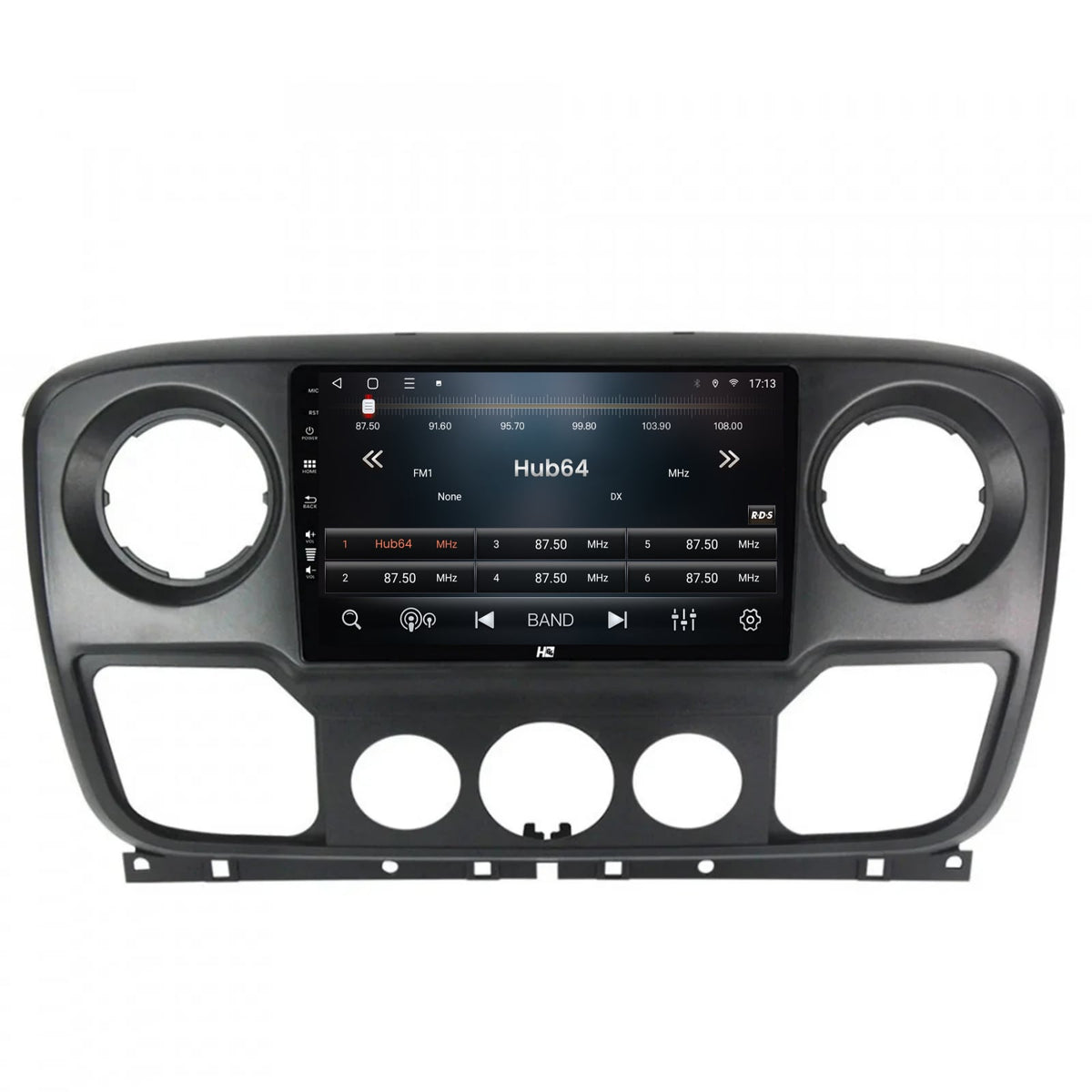 Navigatie HUB64 Opel Movano / Renault Master / Nissan NV400 (2011-2019), 4GB RAM, Android, Quadcore, DSP, GPS, Wi-FI, Carplay, Android Auto, USB, Bluetooth, Waze, Touchscreen, 10.1 Inch