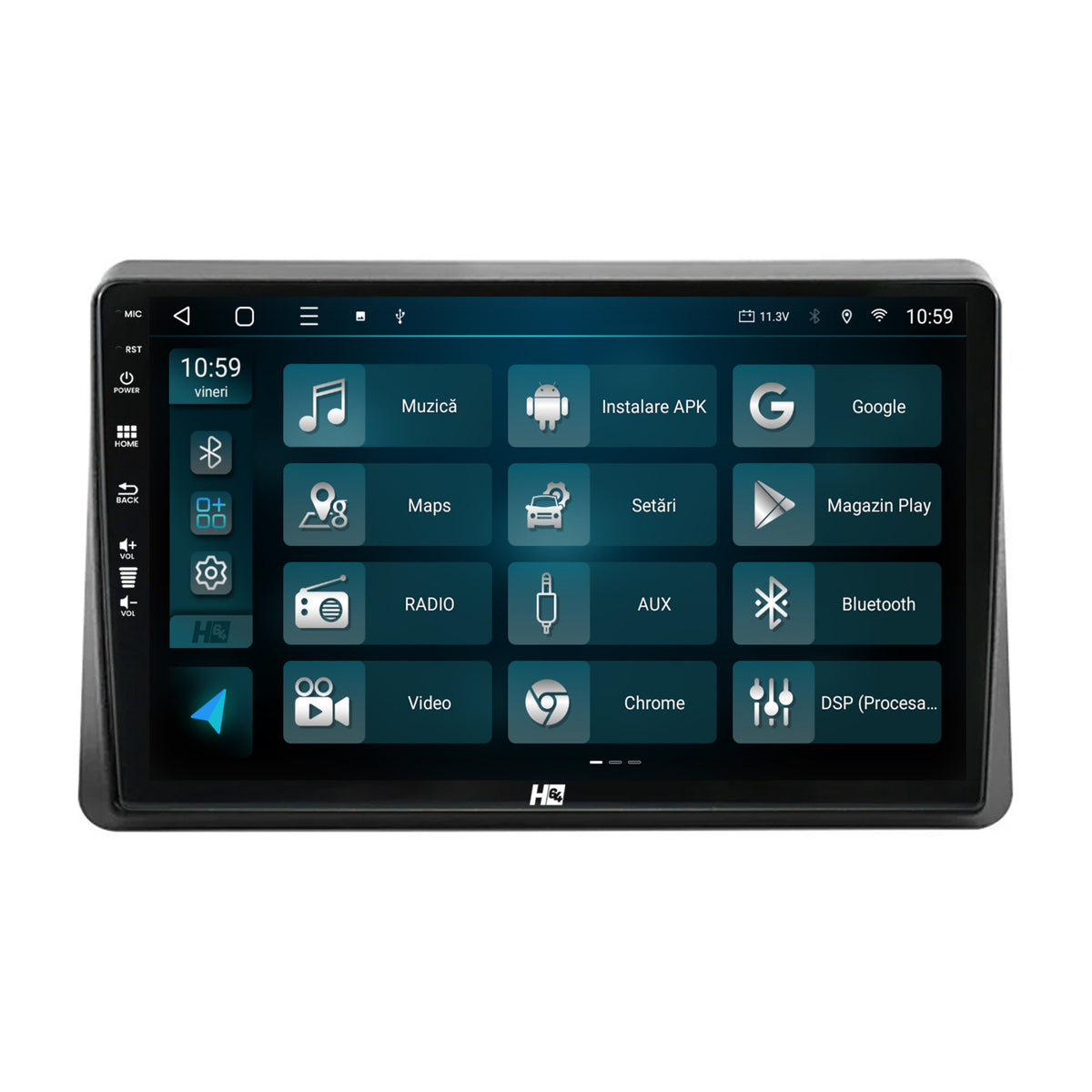 Navigatie HUB64 Opel Movano / Renault Master (2020-2024), 8GB RAM, Android, Octacore, Slot Sim 4G, DSP, GPS, Wi-FI, Carplay, Android Auto, USB, Bluetooth, Waze, Touchscreen, 10.1 Inch