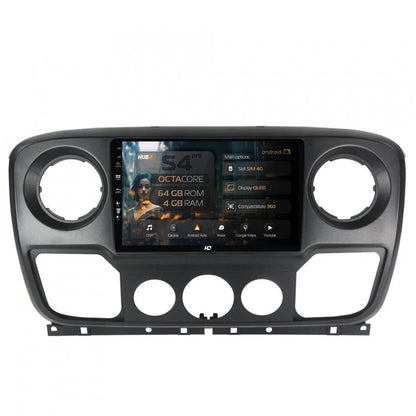 Navigatie HUB64 Opel Movano / Renault Master / Nissan NV400 (2011-2019), 4GB RAM, Android, Octacore, Slot Sim 4G, DSP, GPS, Wi-FI, Carplay, Android Auto, USB, Bluetooth, Waze, Touchscreen, 10.1 Inc