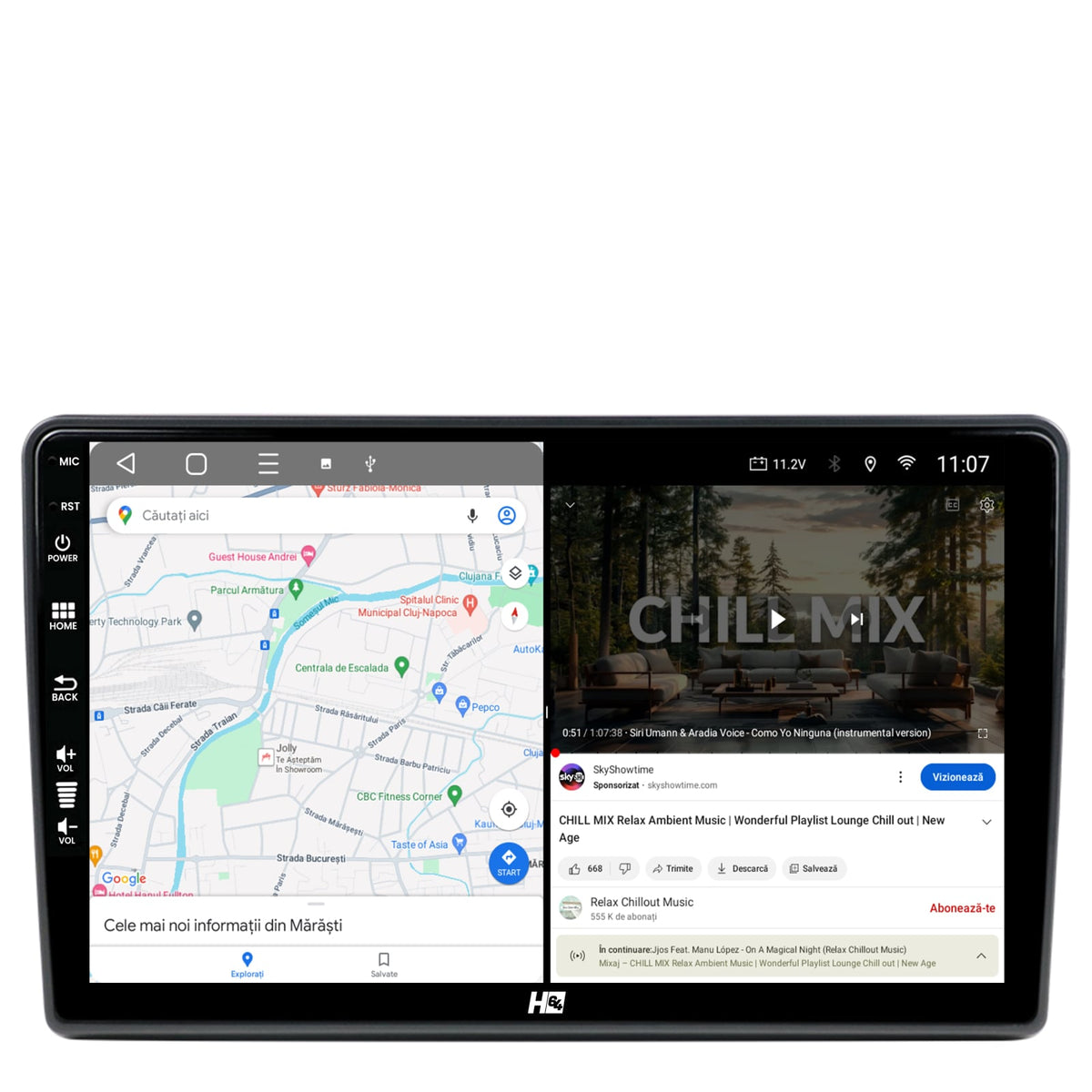 Navigatie HUB64 Opel Vivaro / Renault Trafic / Nissan Primastar (2006-2010), 6GB RAM, Android, Octacore, Slot Sim 4G, DSP, GPS, Wi-FI, Carplay, Android Auto, USB, Bluetooth, Waze, Touchscreen, 10 i