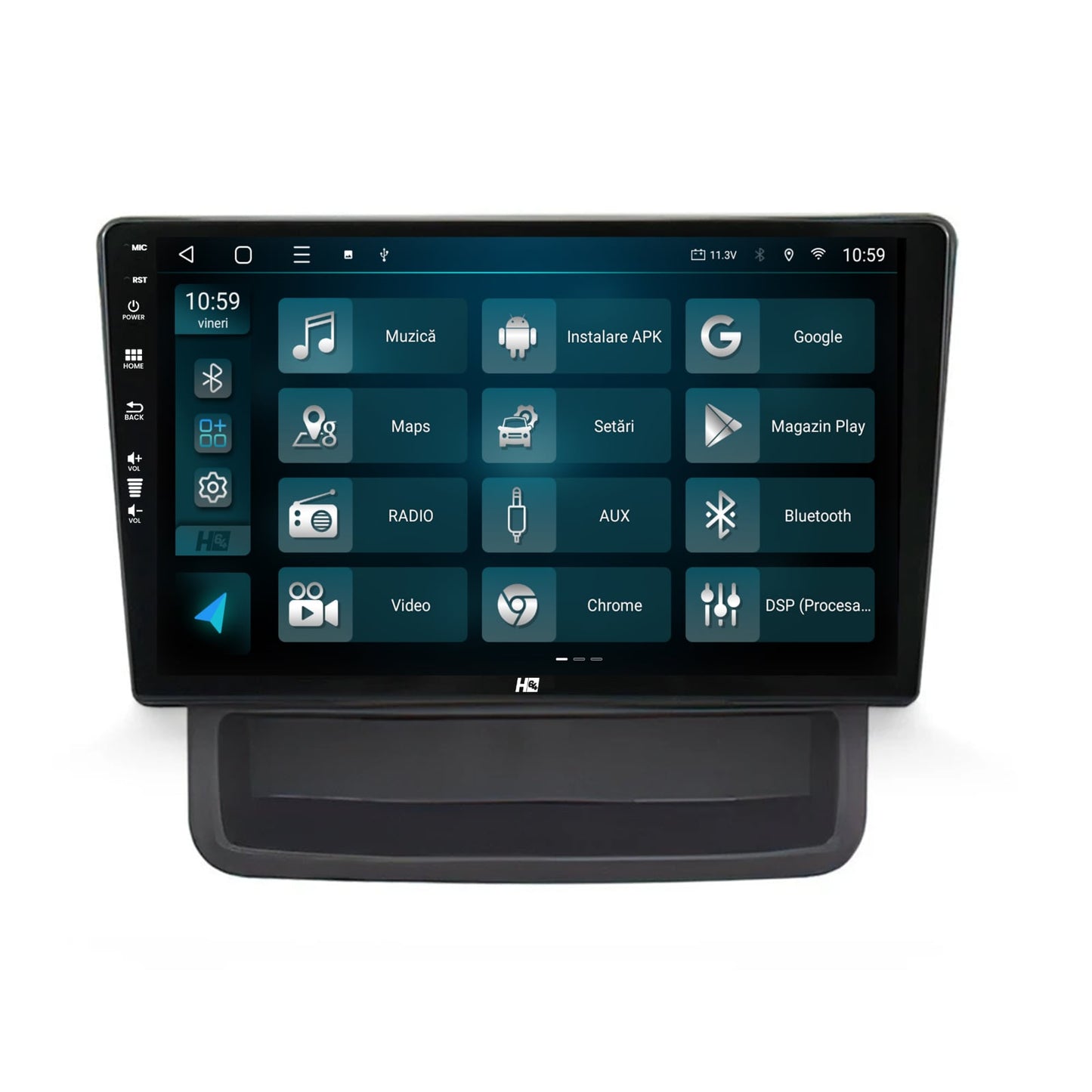 Navigatie HUB64 Renault Trafic / Opel Vivaro (2010-2014), 4GB RAM, Android, Octacore, Slot Sim 4G, DSP, GPS, Wi-FI, Carplay, Android Auto, USB, Bluetooth, Waze, Touchscreen, 10 inch