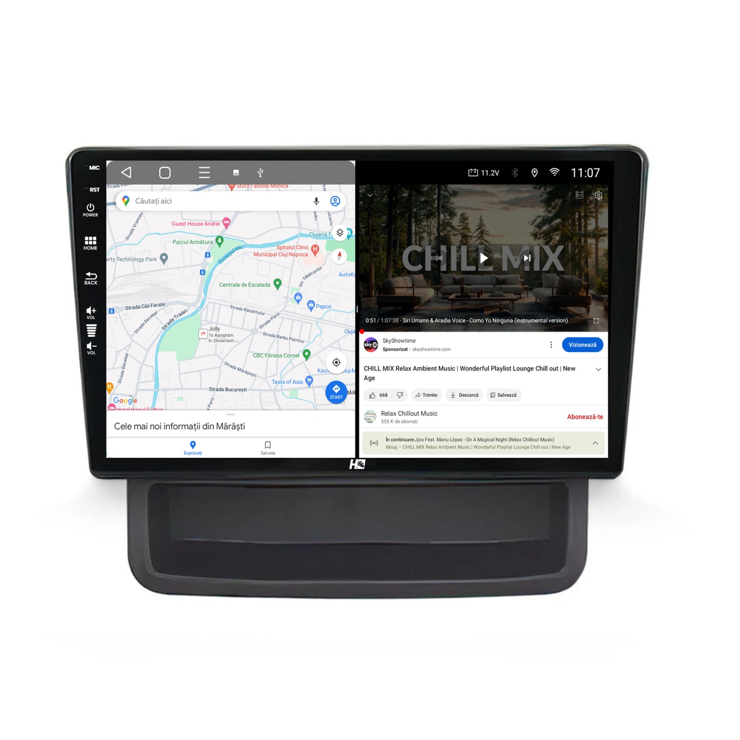 Navigatie HUB64 Renault Trafic / Opel Vivaro (2010-2014), 6GB RAM, Android, Octacore, Slot Sim 4G, DSP, GPS, Wi-FI, Carplay, Android Auto, USB, Bluetooth, Waze, Touchscreen, 10 inch