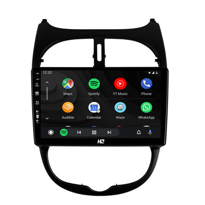 Navigatie HUB64 Peugeot 206 (1998-2012), 2GB RAM, Android, GPS, Wi-FI, Carplay, Android Auto, USB, Bluetooth, Radio, Waze, Touchscreen, 9 inch