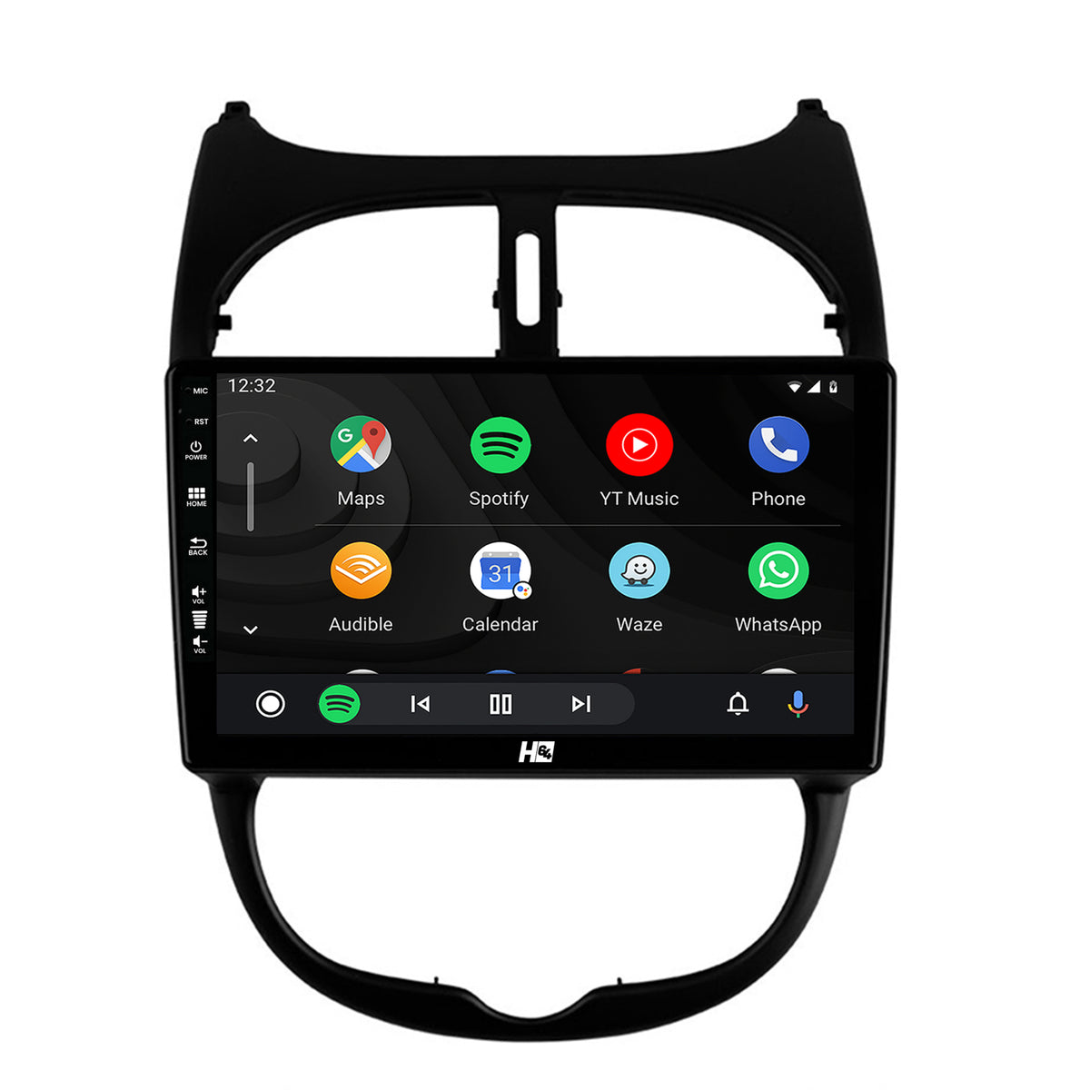Navigatie HUB64 Peugeot 206 (1998-2012), 4GB RAM, Android, Quadcore, DSP, GPS, Wi-FI, Carplay, Android Auto, USB, Bluetooth, Waze, Touchscreen, 9 inch