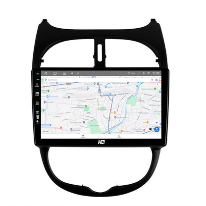 Navigatie HUB64 Peugeot 206 (1998-2012), 8GB RAM, Android, Octacore, Slot Sim 4G, DSP, GPS, Wi-FI, Carplay, Android Auto, USB, Bluetooth, Waze, Touchscreen, 9 Inch