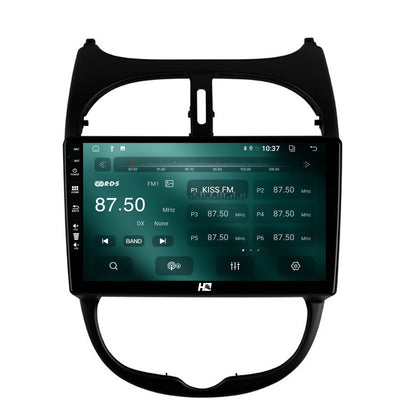 Navigatie HUB64 Peugeot 206 (1998-2012), 2GB RAM, Android, GPS, Wi-FI, Carplay, Android Auto, USB, Bluetooth, Radio, Waze, Touchscreen, 9 inch