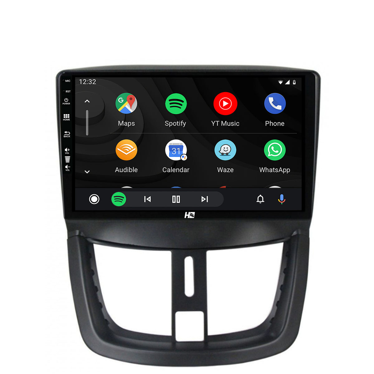 Navigatie HUB64 Peugeot 207, 2GB RAM, Android, GPS, Wi-FI, Carplay, Android Auto, USB, Bluetooth, Radio, Waze, Touchscreen, 9 inch