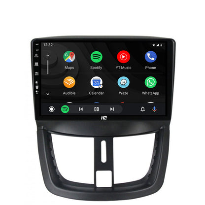 Navigatie HUB64 Peugeot 207, 4GB RAM, Android, Quadcore, DSP, GPS, Wi-FI, Carplay, Android Auto, USB, Bluetooth, Waze, Touchscreen, 9 inch