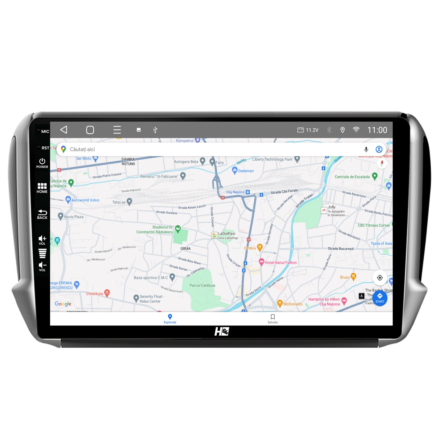 Navigatie HUB64 Peugeot 208/2008 (2012+), 2GB RAM, Android, GPS, Wi-FI, Carplay, Android Auto, USB, Bluetooth, Radio, Waze, Touchscreen, 10.1 inch