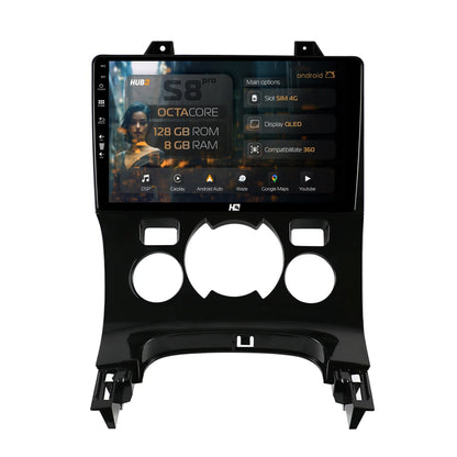 Navigatie HUB64 Peugeot 3008/5008, 8GB RAM, Android, Octacore, Slot Sim 4G, DSP, GPS, Wi-FI, Carplay, Android Auto, USB, Bluetooth, Waze, Touchscreen, 9 Inch