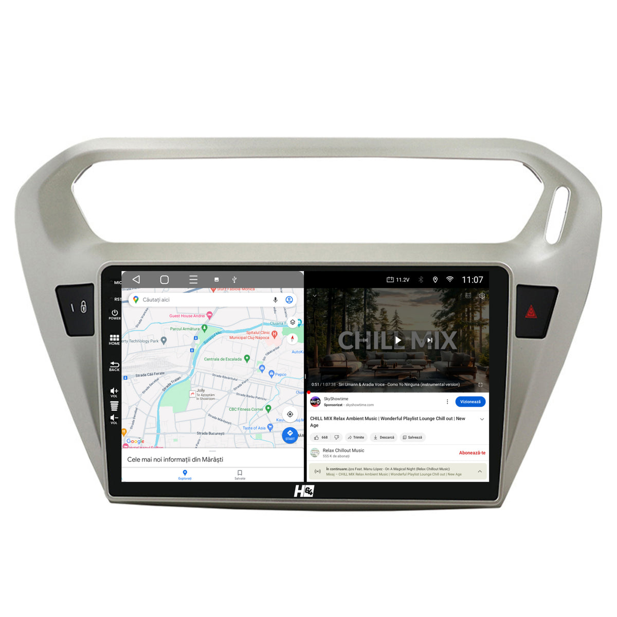 Navigatie HUB64 Peugeot 301 / Citroen C-Elysee, 4GB RAM, Android, Quadcore, DSP, GPS, Wi-FI, Carplay, Android Auto, USB, Bluetooth, Waze, Touchscreen, 9 inch