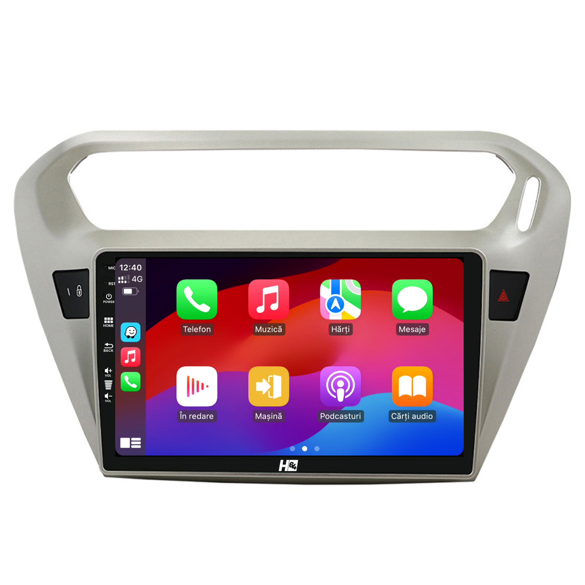 Navigatie HUB64 Peugeot 301 / Citroen C-Elysee, 6GB RAM, Android, Octacore, Slot Sim 4G, DSP, GPS, Wi-FI, Carplay, Android Auto, USB, Bluetooth, Waze, Touchscreen, 9 Inch