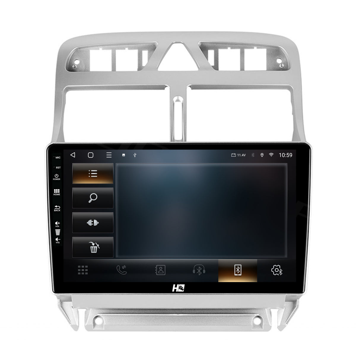 Navigatie HUB64 Peugeot 307, 4GB RAM, Android, Quadcore, DSP, GPS, Wi-FI, Carplay, Android Auto, USB, Bluetooth, Waze, Touchscreen, 9 inch