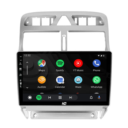 Navigatie HUB64 Peugeot 307, 4GB RAM, Android, Quadcore, DSP, GPS, Wi-FI, Carplay, Android Auto, USB, Bluetooth, Waze, Touchscreen, 9 inch