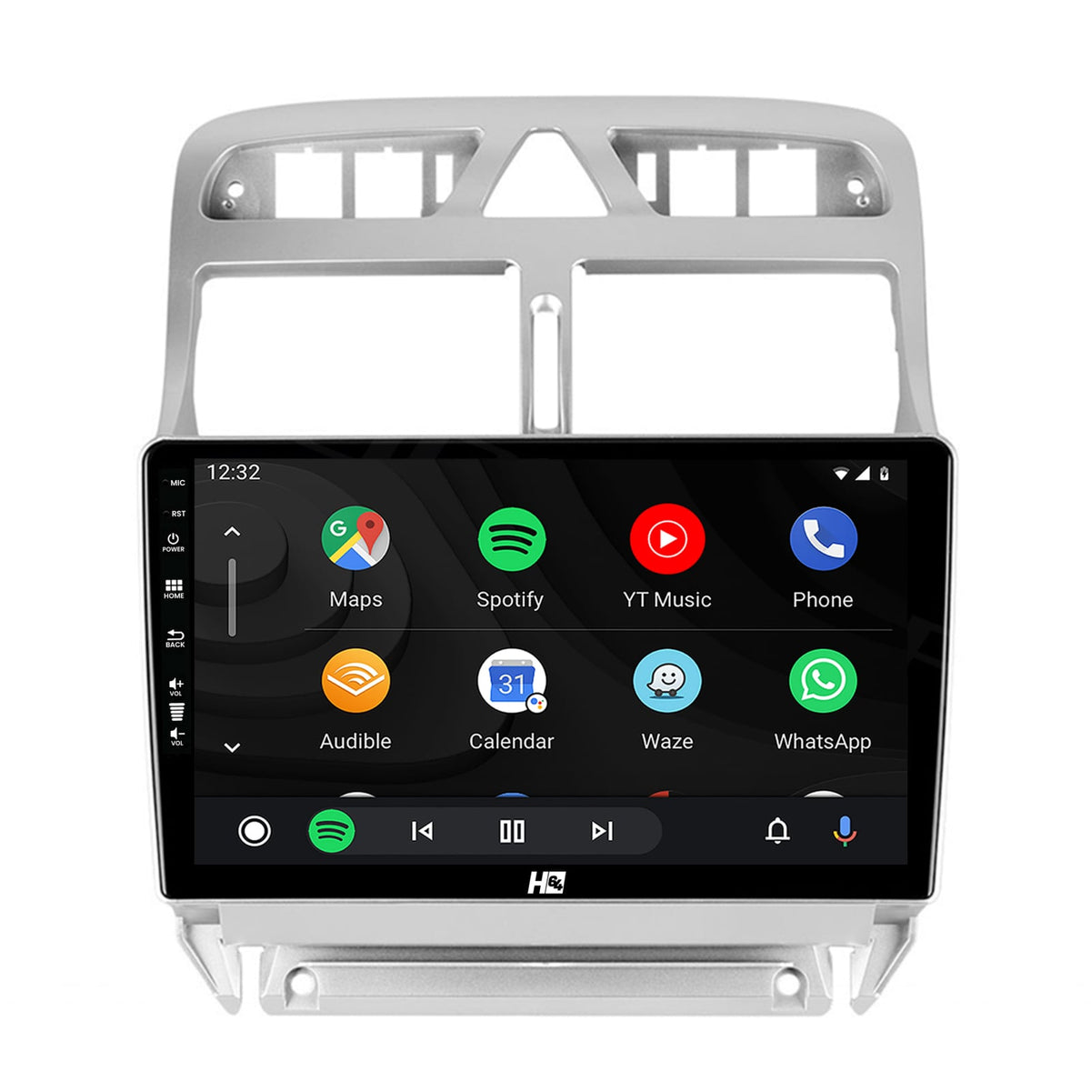 Navigatie HUB64 Peugeot 307, 6GB RAM, Android, Octacore, Slot Sim 4G, DSP, GPS, Wi-FI, Carplay, Android Auto, USB, Bluetooth, Waze, Touchscreen, 9 Inch