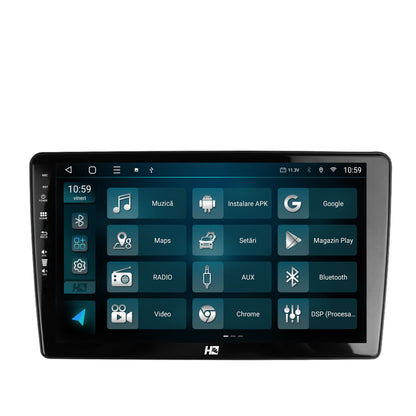 Navigatie HUB64 Peugeot 307, 8GB RAM, Android, Octacore, Slot Sim 4G, DSP, GPS, Wi-FI, Carplay, Android Auto, USB, Bluetooth, Waze, Touchscreen, 9 Inch
