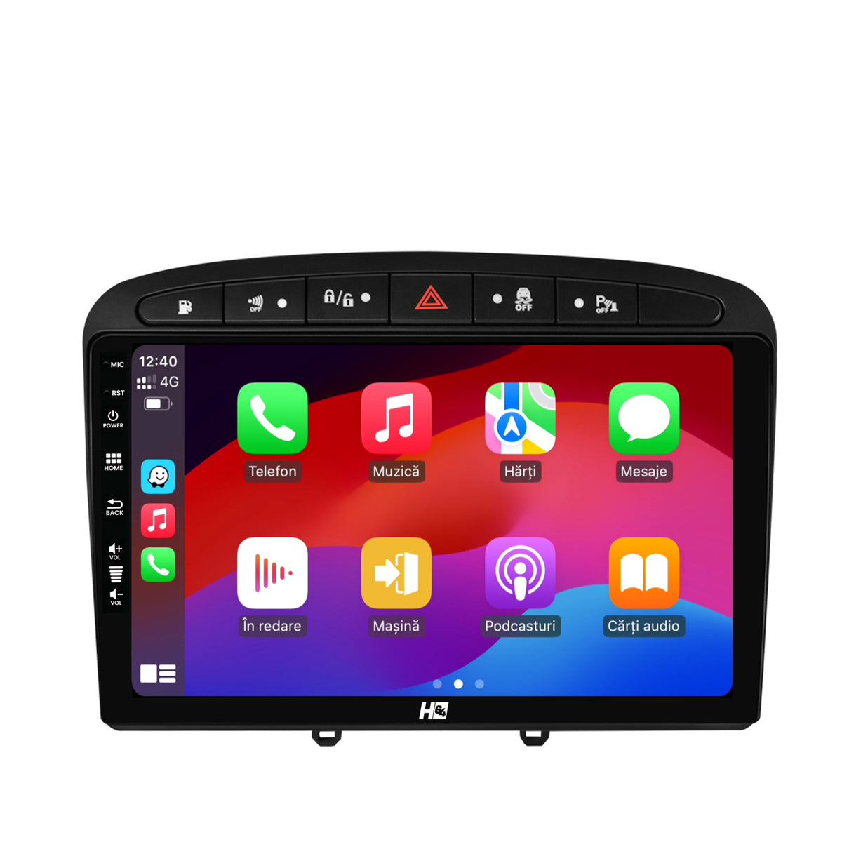 Navigatie HUB64 Peugeot 308/408 (2008-2013), 2GB RAM, Android, GPS, Wi-FI, Carplay, Android Auto, USB, Bluetooth, Radio, Waze, Touchscreen, 9 inch