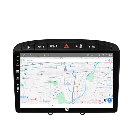 Navigatie HUB64 Peugeot 308/408 (2008-2013), 4GB RAM, Android, Quadcore, DSP, GPS, Wi-FI, Carplay, Android Auto, USB, Bluetooth, Waze, Touchscreen, 9 inch