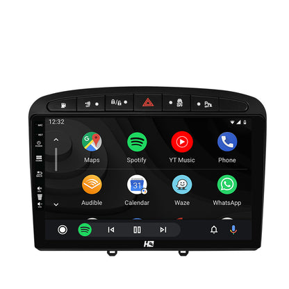 Navigatie HUB64 Peugeot 308/408 (2008-2013), 8GB RAM, Android, Octacore, Slot Sim 4G, DSP, GPS, Wi-FI, Carplay, Android Auto, USB, Bluetooth, Waze, Touchscreen, 9 Inch