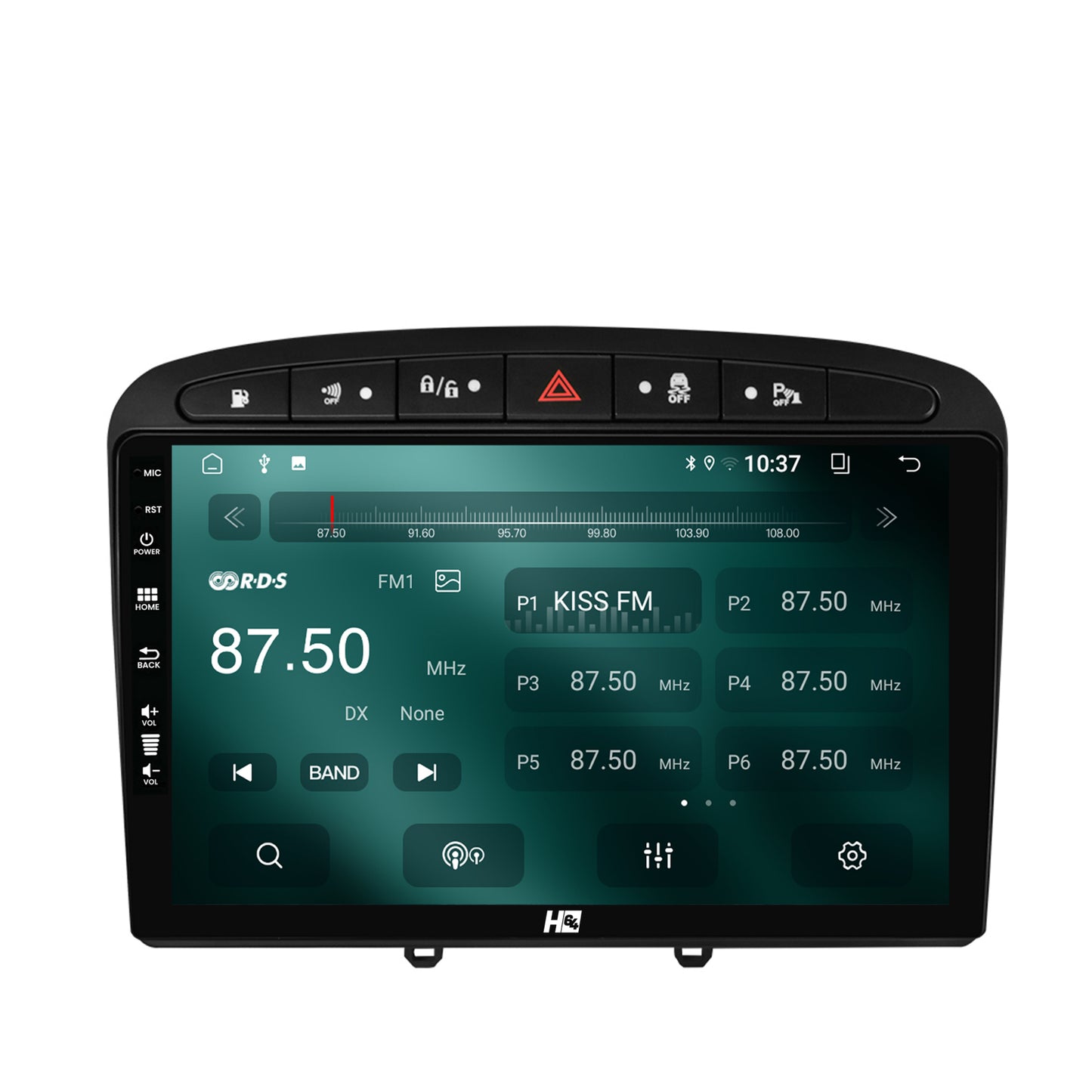 Navigatie HUB64 Peugeot 308/408 (2008-2013), 2GB RAM, Android, GPS, Wi-FI, Carplay, Android Auto, USB, Bluetooth, Radio, Waze, Touchscreen, 9 inch