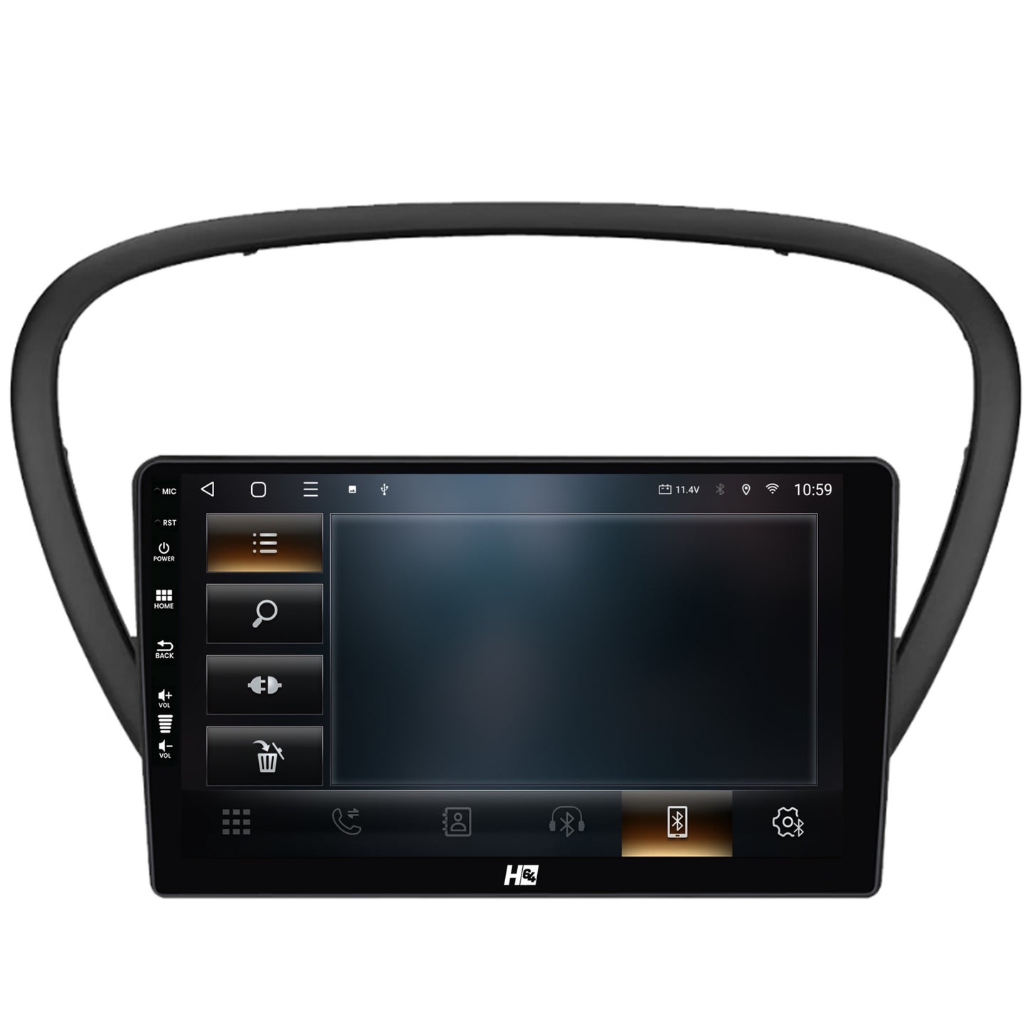 Navigatie HUB64 Peugeot 607 (2004-2011), 4GB RAM, Android, Quadcore, DSP, GPS, Wi-FI, Carplay, Android Auto, USB, Bluetooth, Waze, Touchscreen, 9 inch